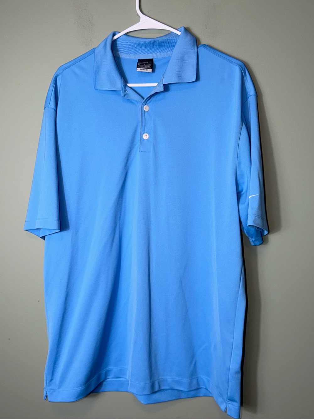 Nike Men's‎ Light Blue Polo Shirt Dri Fit UV Large